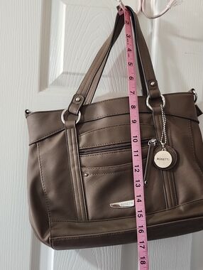 Rosetti Taupe Faux-Leather Shoulder Bag